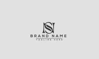 NS Logo Design Template Vector Graphic Branding Element.