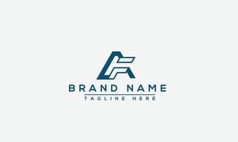 AF Logo Design Template Vector Graphic Branding Element.