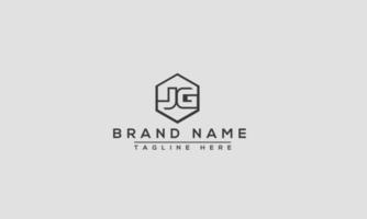JG Logo Design Template Vector Graphic Branding Element.