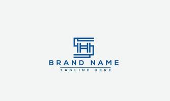 SH Logo Design Template Vector Graphic Branding Element.