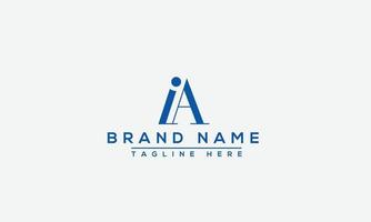 IA Logo Design Template Vector Graphic Branding Element.