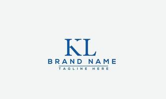 elemento de marca gráfico vectorial de plantilla de diseño de logotipo kl vector