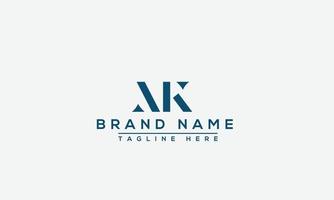 MK Logo Design Template Vector Graphic Branding Element.