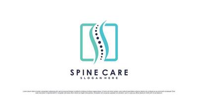 Chiropractic logo design for spine care logo or clinic icon with creative concept Premium Vector