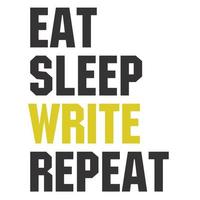 Eat Sleep Write Repeat vector