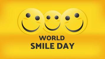 el fondo de celebración del día mundial de la sonrisa es adecuado para fondos y fácil de editar vector