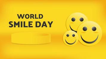 World smile day celebration background is suitable for backgrounds, joy, and easy to edit vector