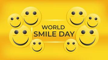 World smile day celebration background is suitable for flyer and easy to edit vector