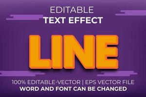 efecto de texto de línea, fácil de editar vector