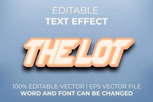 The lot text effect, easy to edit vector