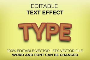 tipo de efecto de texto, fácil de editar vector