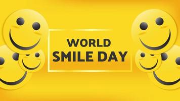 World smile day celebration background is suitable for congratulation, and easy to edit vector