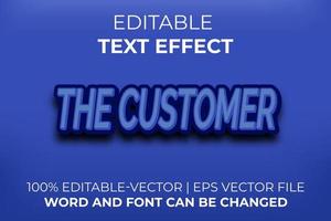 The Customer text effect, easy to edit vector