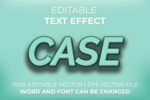 Case text effect, easy to edit vector