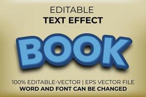 efecto de texto de libro, fácil de editar vector