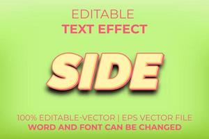 efecto de texto lateral, fácil de editar vector