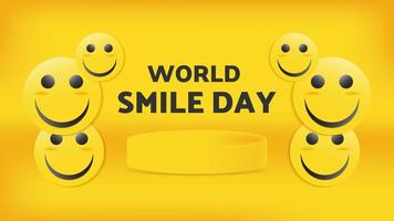 World smile day celebration background is suitable for banner and easy to edit vector