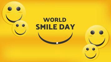 World smile day celebration background is suitable for celebrations, parties, greeting, and easy to edit vector