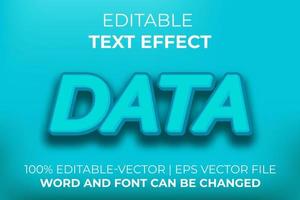 efecto de texto de datos, fácil de editar vector