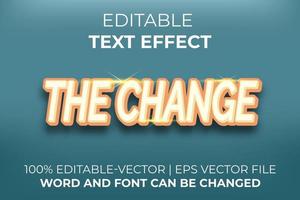 The Change text effect, easy to edit vector