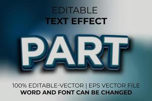 Part text effect, easy to edit vector