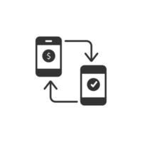 transfiere fondos iconos símbolo elementos vectoriales para infografía web vector