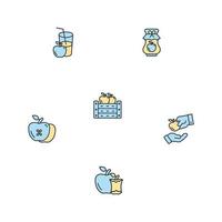 apple icons set . apple pack symbol vector elements for infographic web