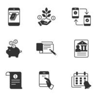 Online banking icons set . Online banking pack symbol vector elements for infographic web