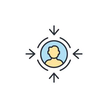 Target icons  symbol vector elements for infographic web