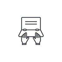 Typing icons  symbol vector elements for infographic web