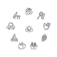 Thanksgiving Day icons set . Thanksgiving Day pack symbol vector elements for infographic web