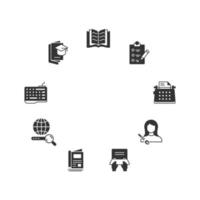 copywriting icons set . copywriting pack symbol vector elements for infographic web