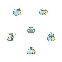 apple icons set . apple pack symbol vector elements for infographic web