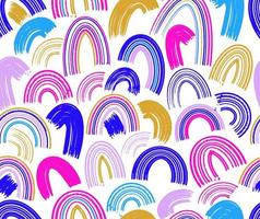 Abstract rainbow vector seamless pattern for textile design.