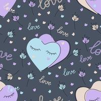 Modern seamless background hearts pechwork, great design for any purposes. vector