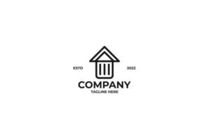 Flat trash house logo design vector illustration idea