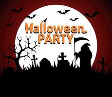 Halloween Party background red vector