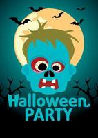 Halloween Party banner with Zombie vector