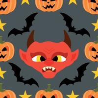 Halloween background seamless with Devil vector