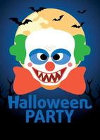 Halloween Party banner with Clown vector