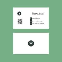 Minimalist Business Card Plain white simple vector