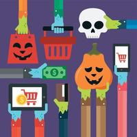 Halloween flat sale vector