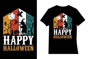 vector de diseño de camiseta feliz halloween