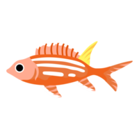 illustration de poisson corail. le dessin à la main de la vie sous-marine. adorables et beaux poissons de la vie marine.