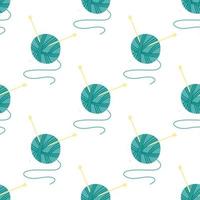 Seamless pattern with knitting and tangle. Flat vector illustration