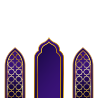 illustration of islamic mosque with moon and star decoration png