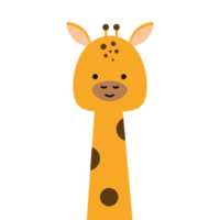 Cute giraffe flat design. Animal character png