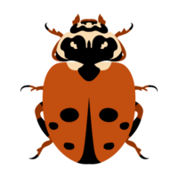 insectes et concept de jardin animés dans un thème coloré. png