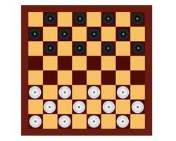 checkers on a board on a white background vector