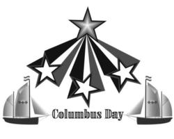 Columbus Day holiday in America in shades of gray vector